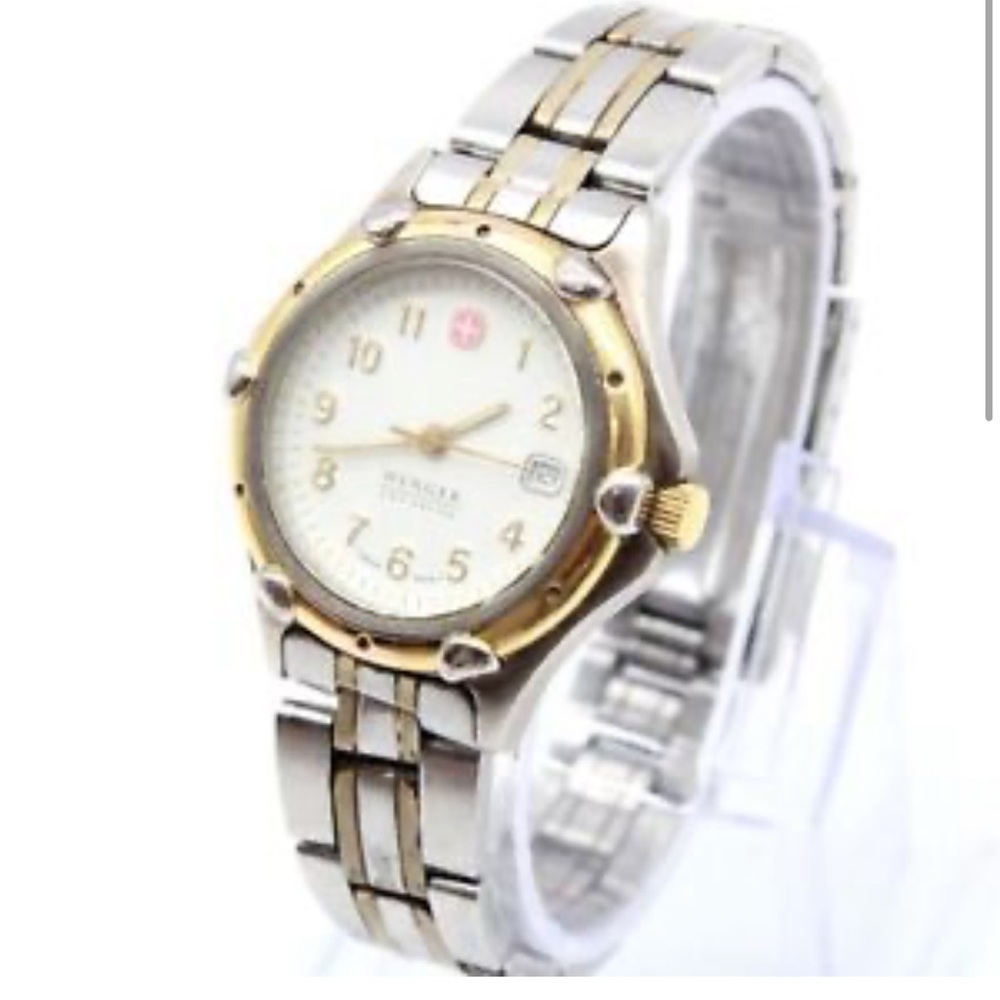 Vintage Ladies WENGER Sax Design Two-Tone Swiss Army Watch - Picture 4 of 9